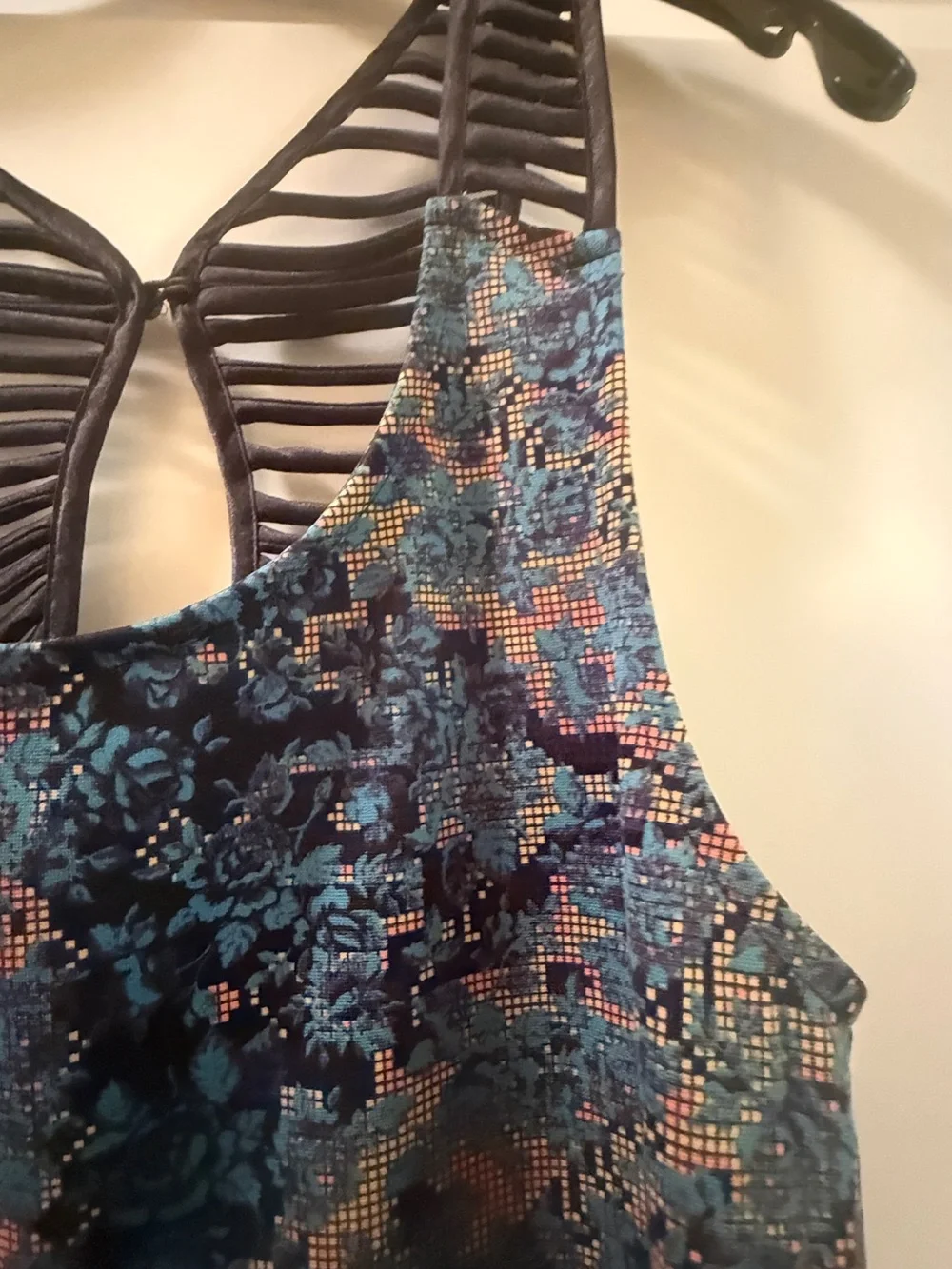 Free People Blue Multi-Print Backless Sleeveless Dress - Picture 2 of 5